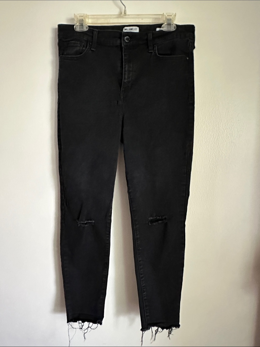 William Rast Black Distressed Skinny Jeans